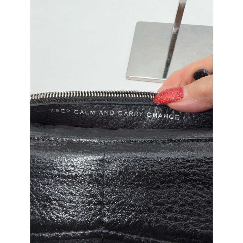 My Flat In London Black Leather Bow Crown Crossbody Wallet Bag Jan Haedrich - Picture 10 of 12